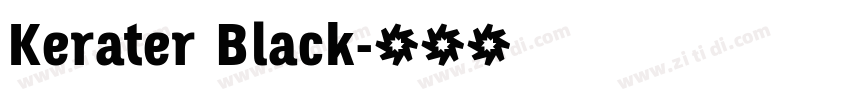 Kerater Black字体转换